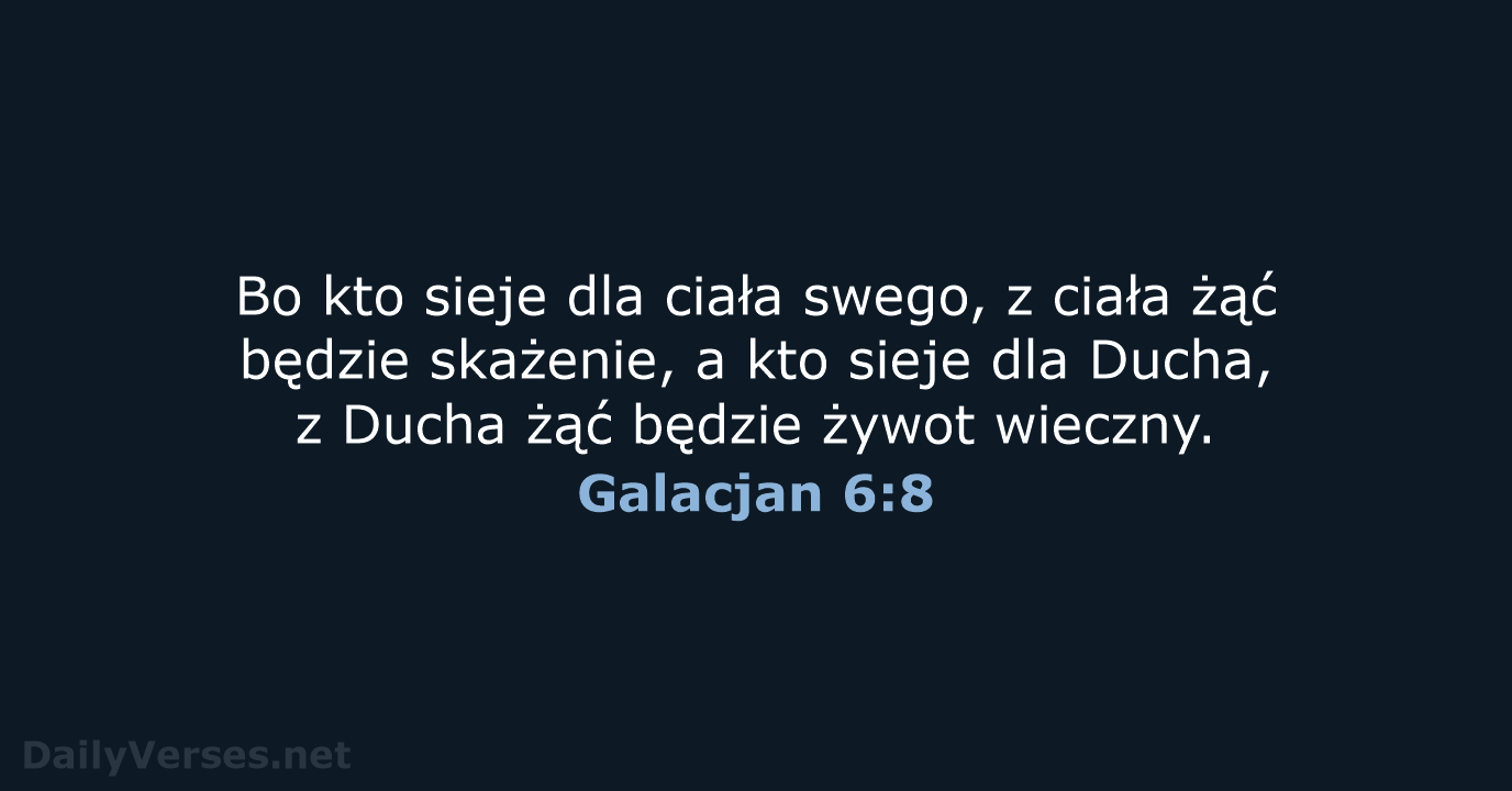 Galacjan 6:8 - BW1975