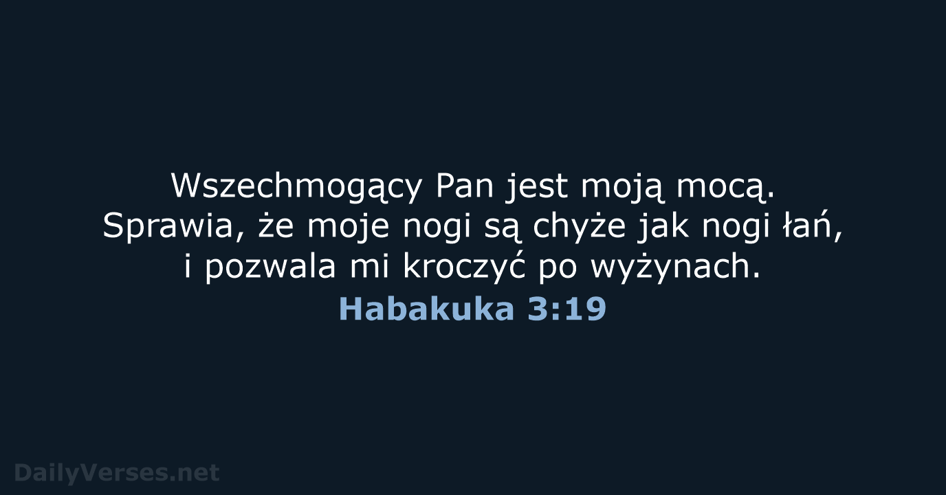 Habakuka 3:19 - BW1975