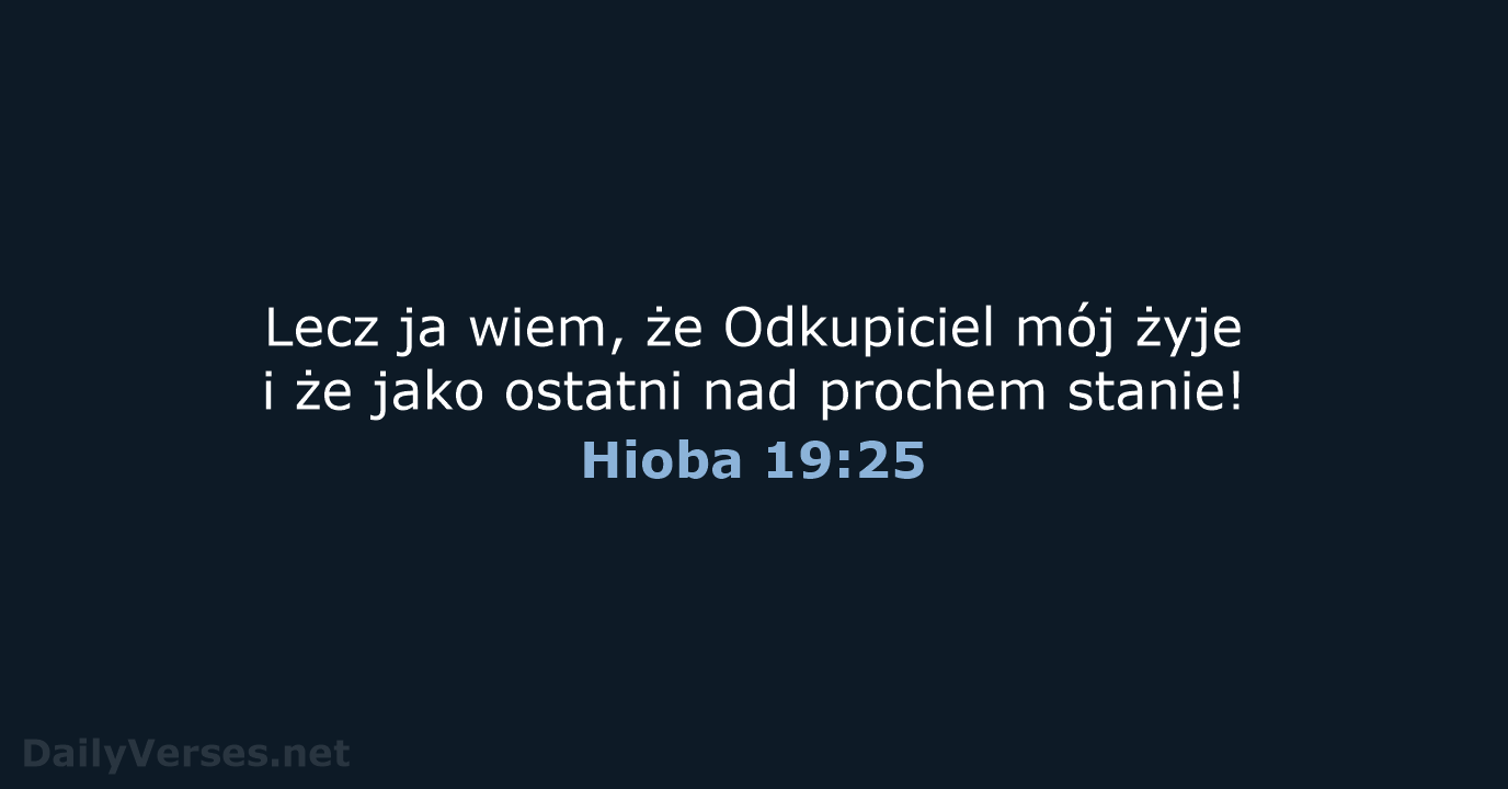 Hioba 19:25 - BW1975