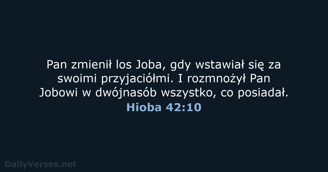 Hioba 42:10 - BW1975