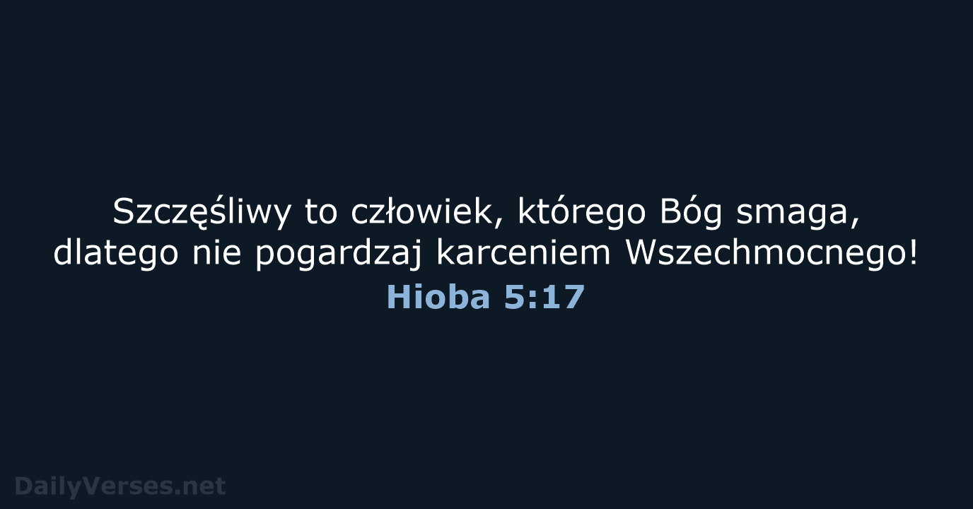 Hioba 5:17 - BW1975