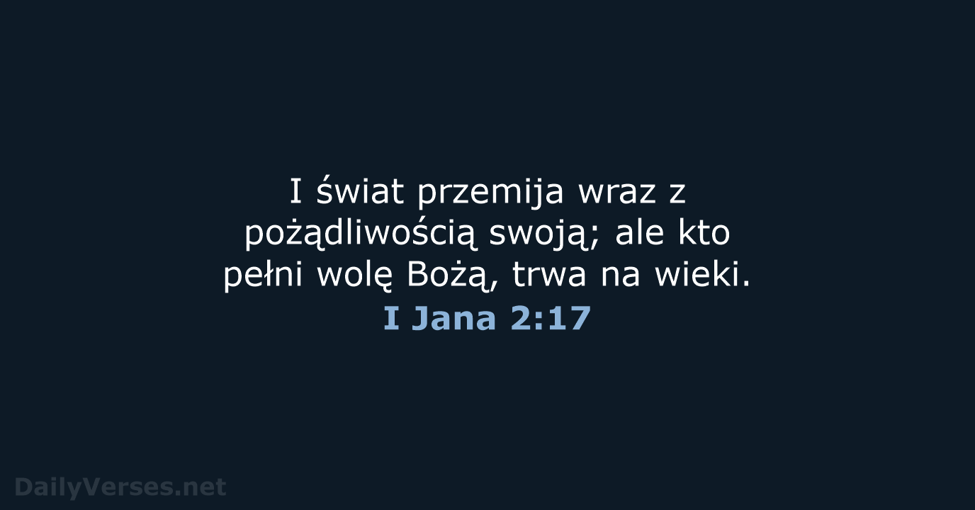 I Jana 2:17 - BW1975