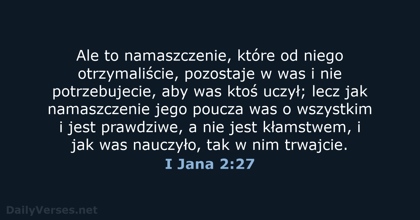 I Jana 2:27 - BW1975