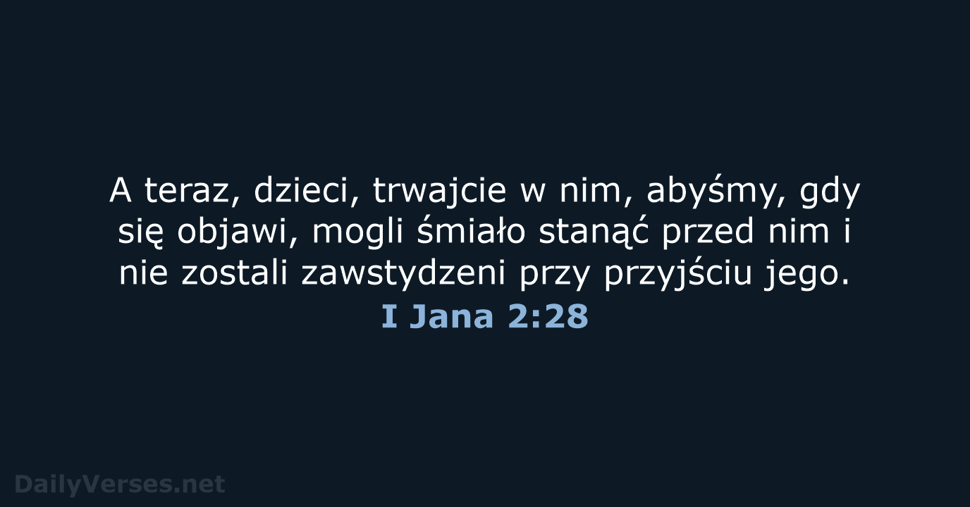 I Jana 2:28 - BW1975