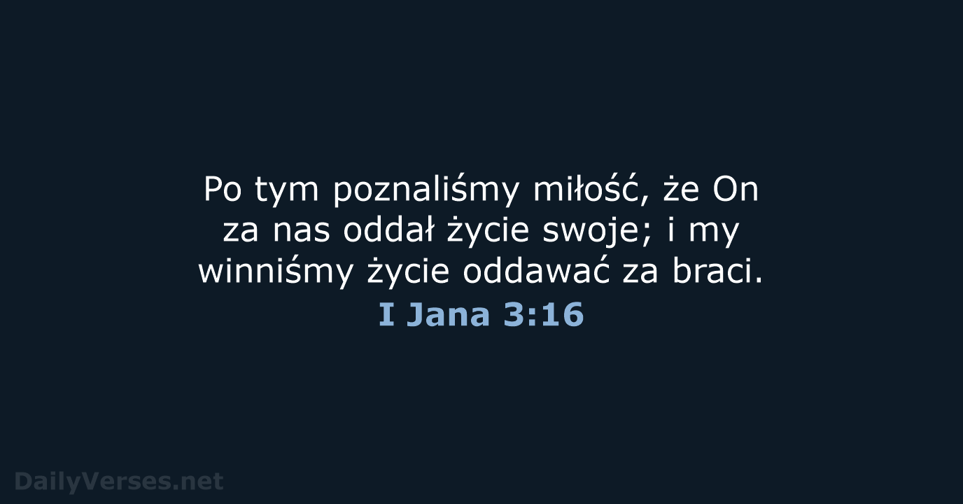 I Jana 3:16 - BW1975