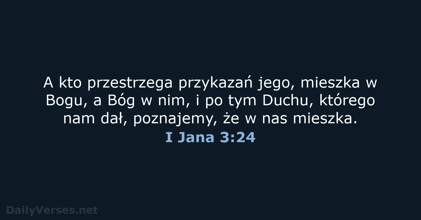 I Jana 3:24 - BW1975