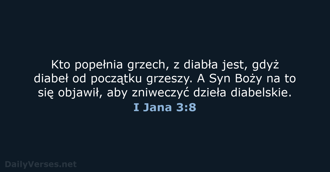 I Jana 3:8 - BW1975