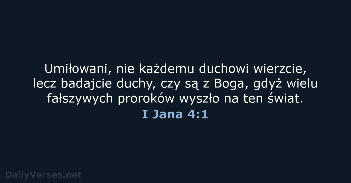 I Jana 4:1 - BW1975