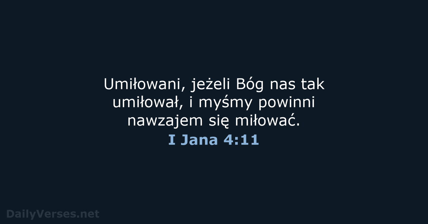 I Jana 4:11 - BW1975