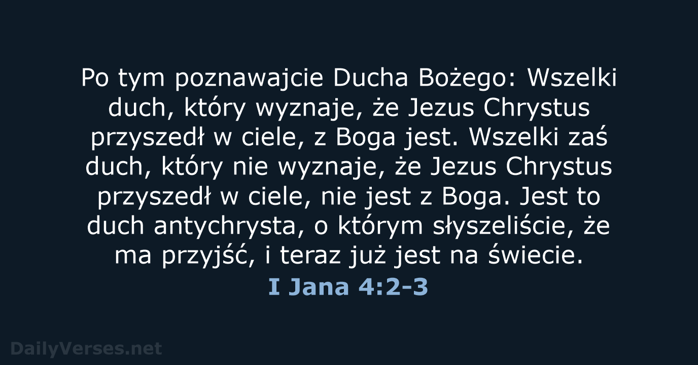 I Jana 4:2-3 - BW1975