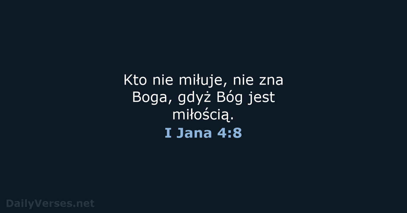 I Jana 4:8 - BW1975