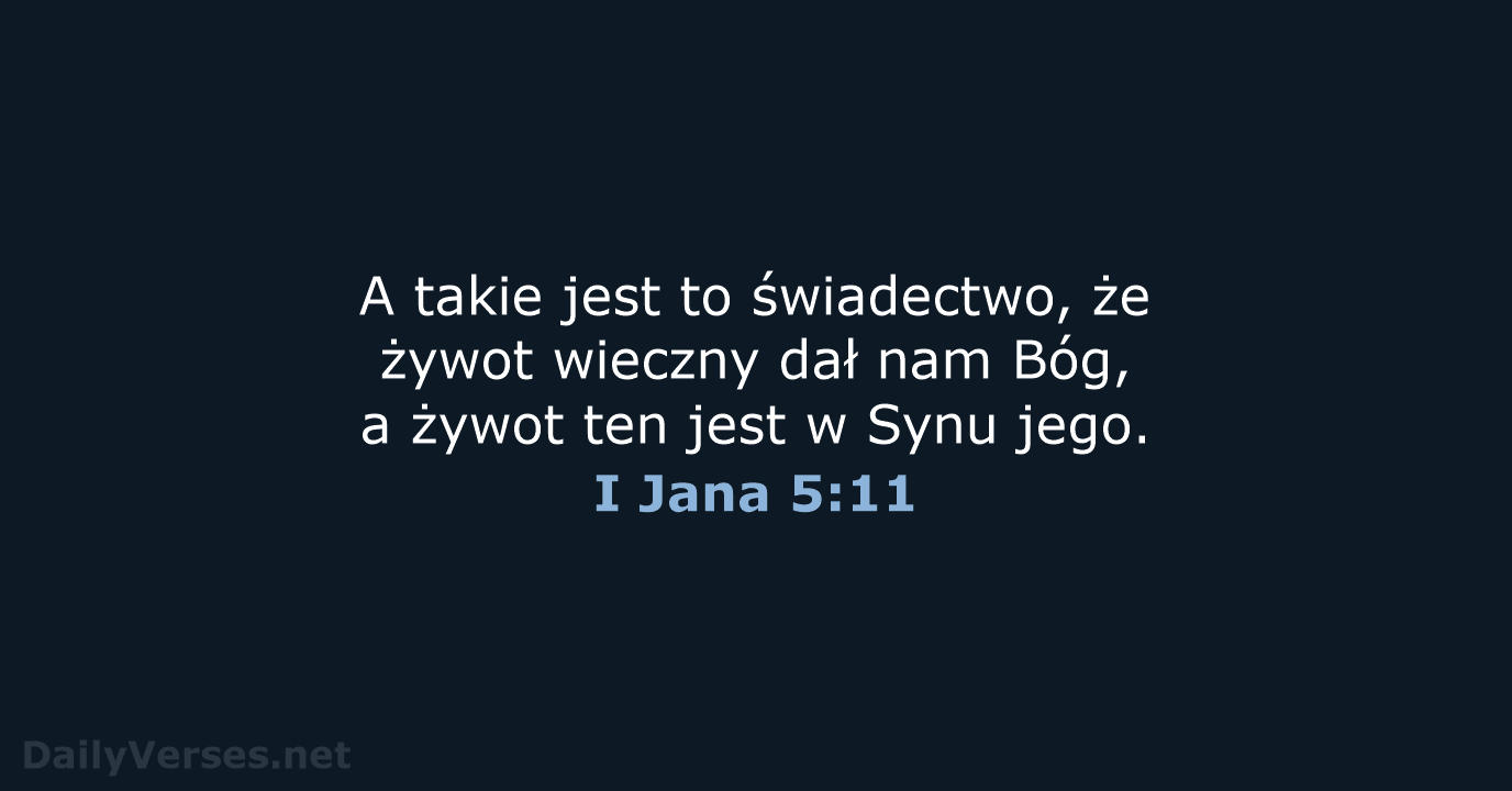 I Jana 5:11 - BW1975