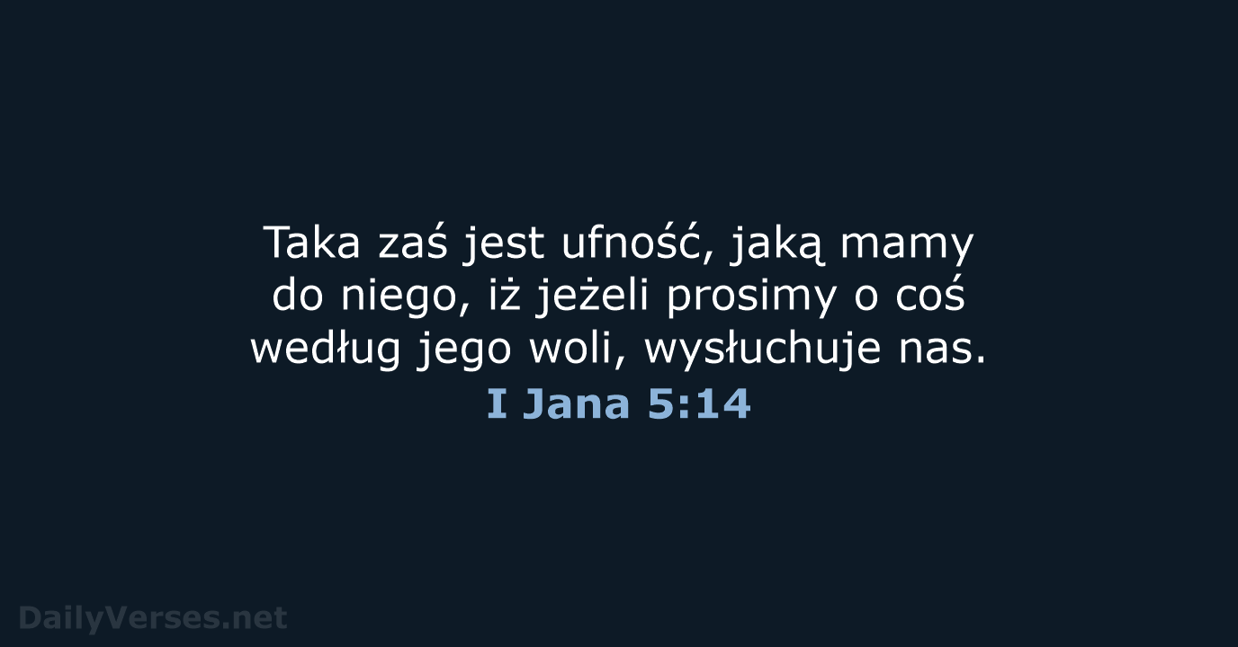 I Jana 5:14 - BW1975