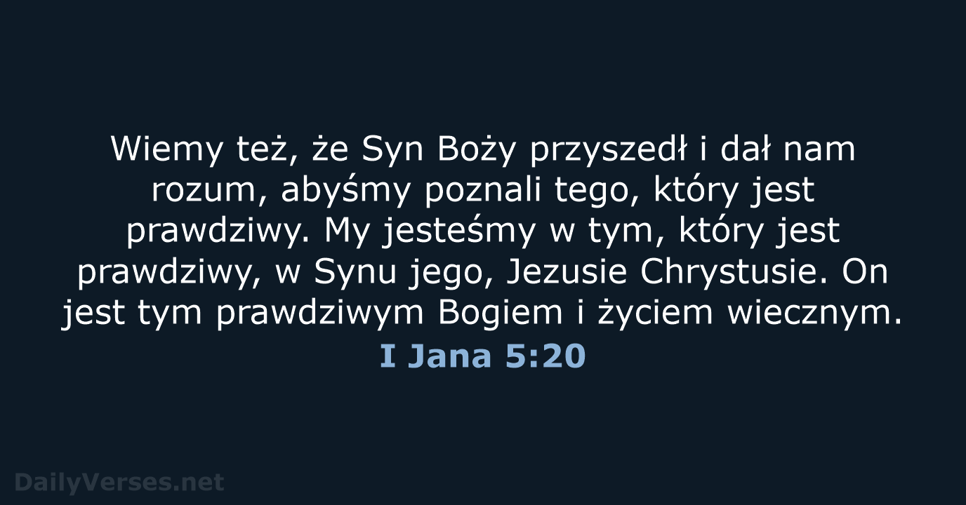 I Jana 5:20 - BW1975