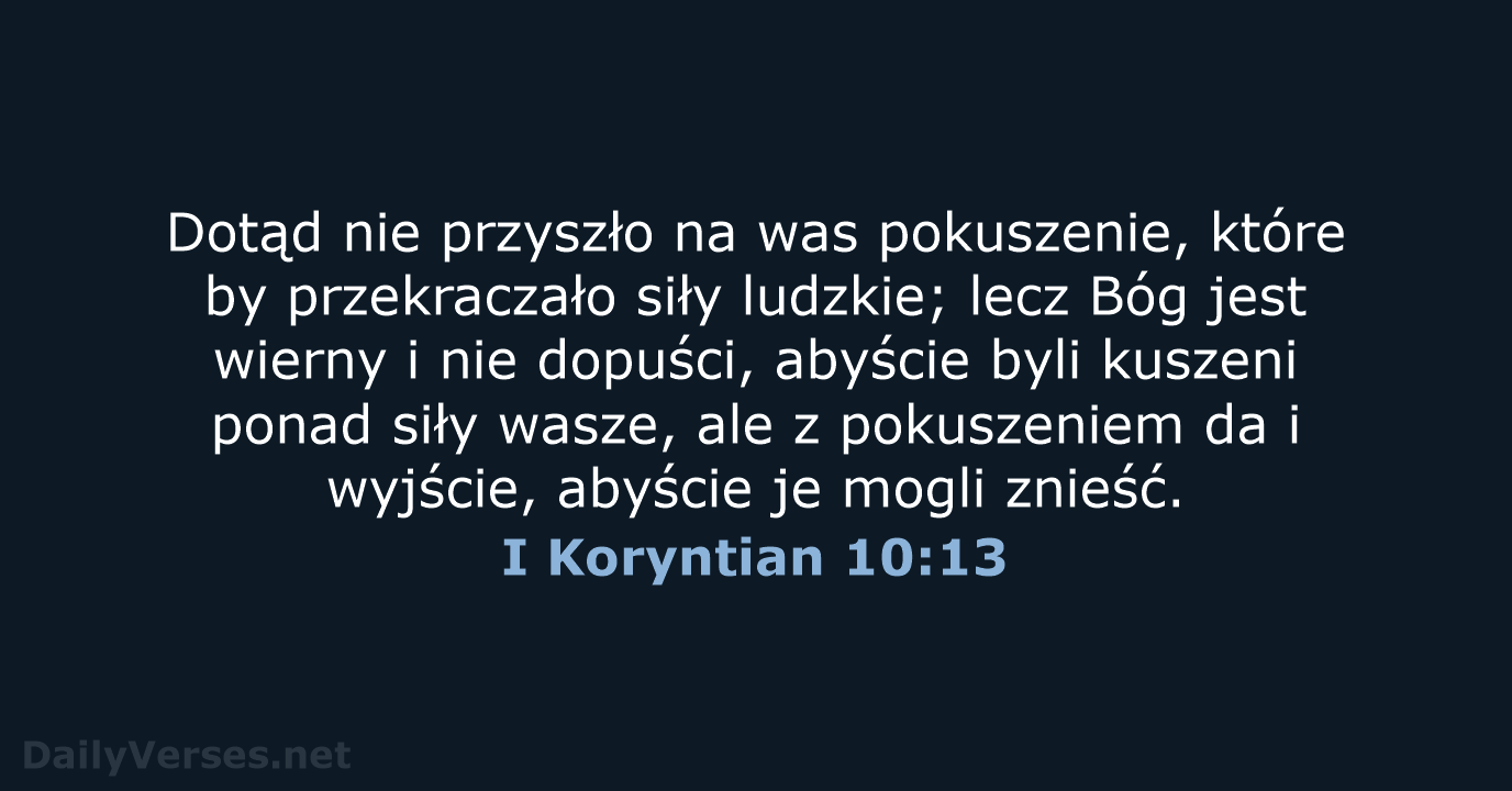 I Koryntian 10:13 - BW1975