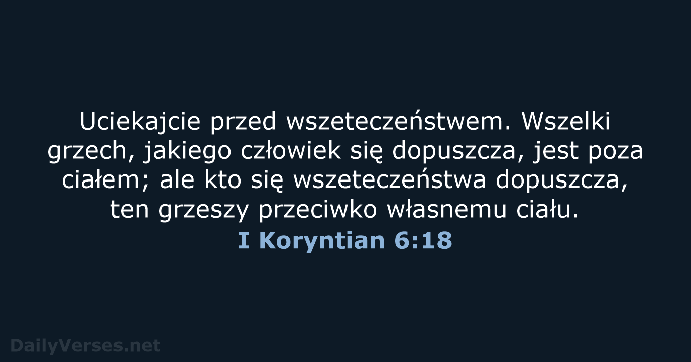 I Koryntian 6:18 - BW1975