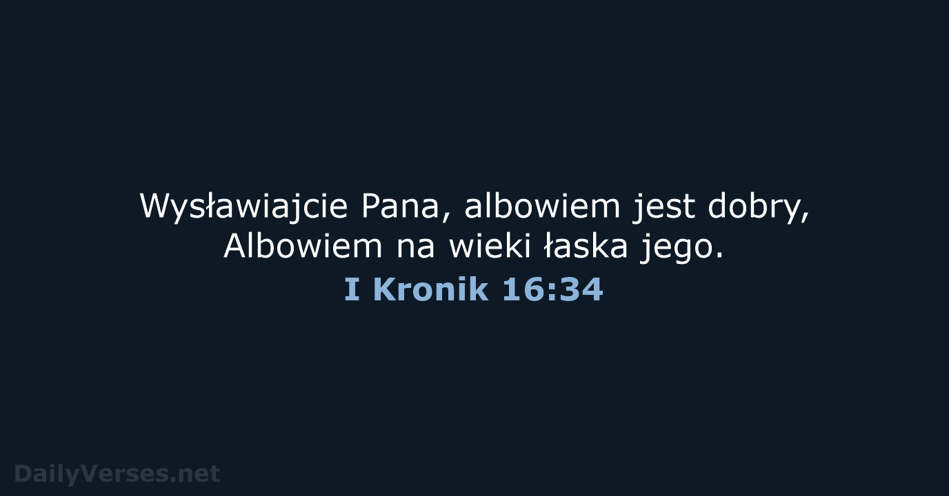 I Kronik 16:34 - BW1975