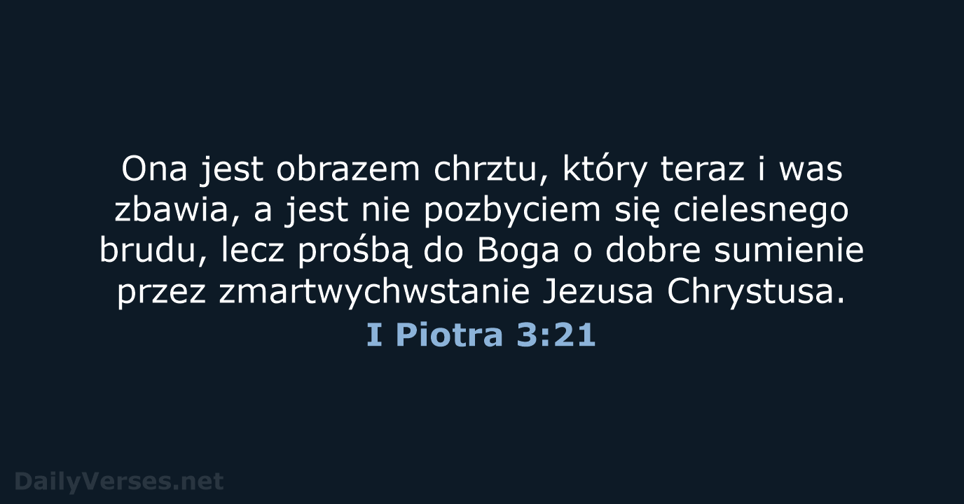 I Piotra 3:21 - BW1975