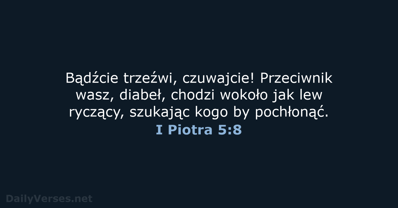 I Piotra 5:8 - BW1975