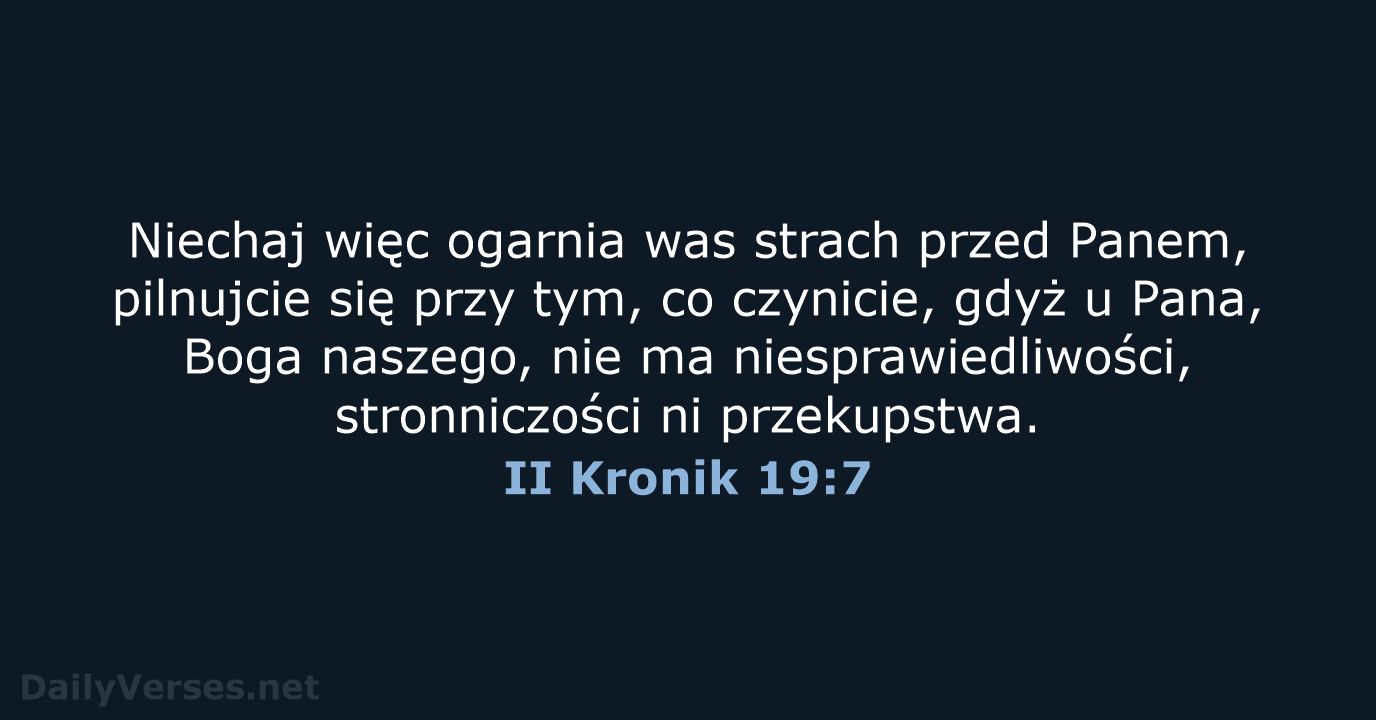 II Kronik 19:7 - BW1975