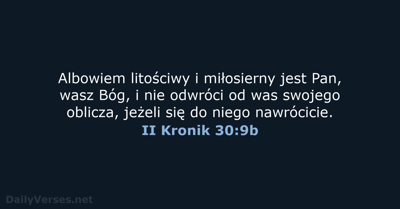 II Kronik 30:9b - BW1975