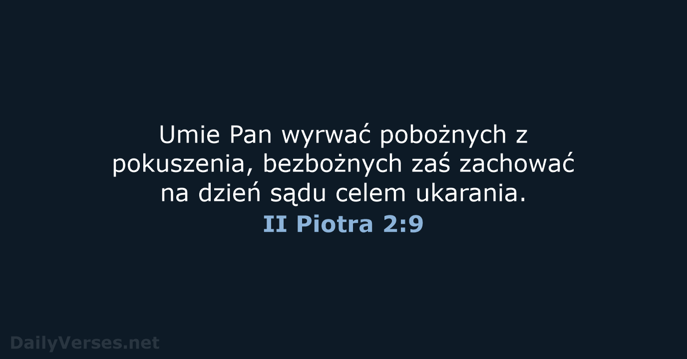 II Piotra 2:9 - BW1975