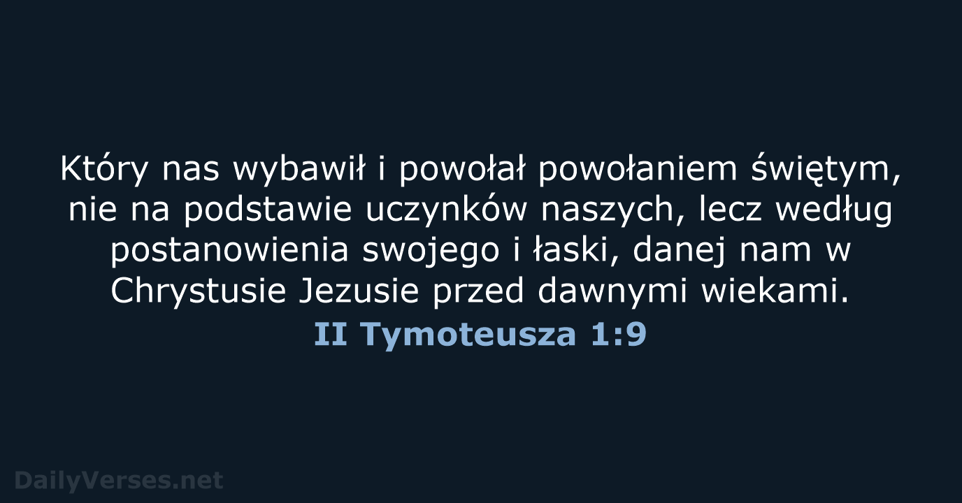 II Tymoteusza 1:9 - BW1975