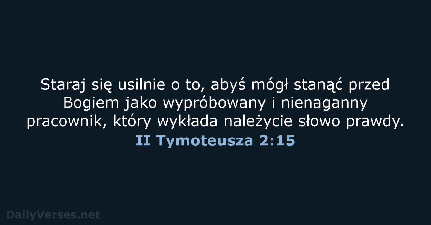 II Tymoteusza 2:15 - BW1975