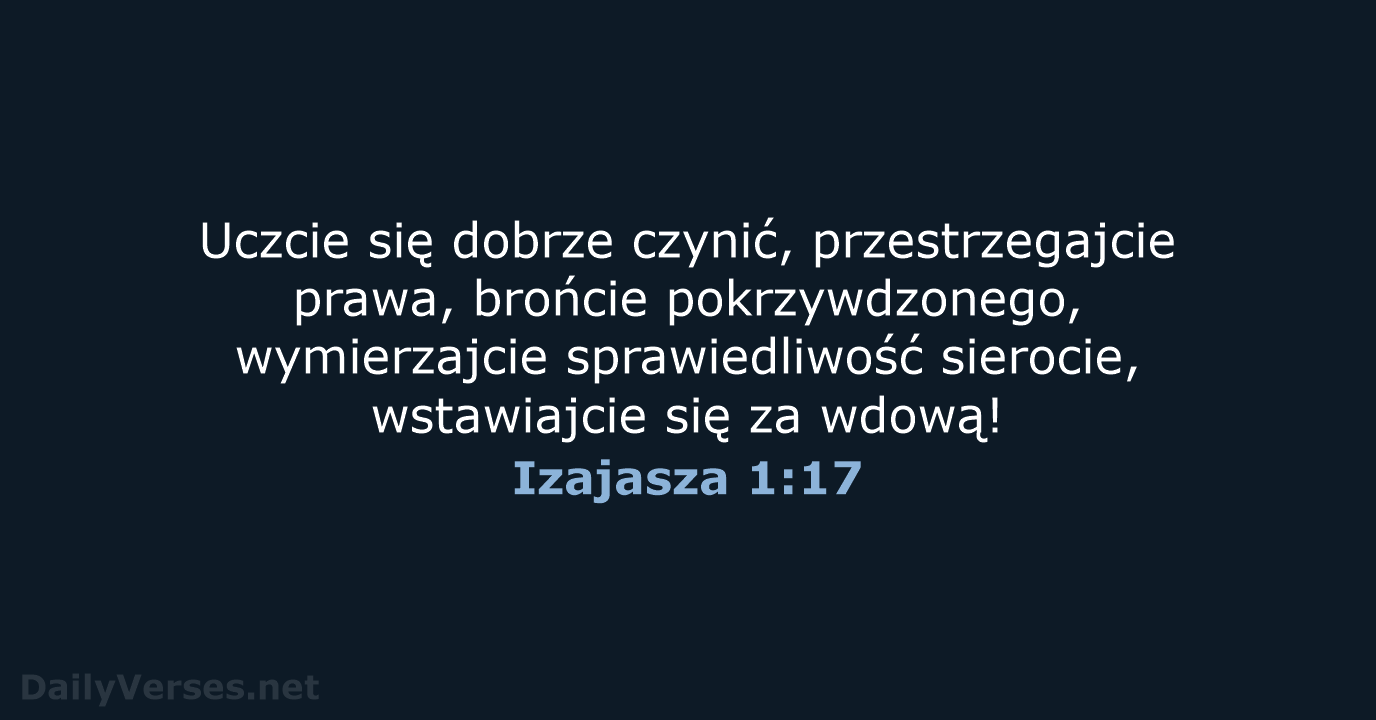 Izajasza 1:17 - BW1975