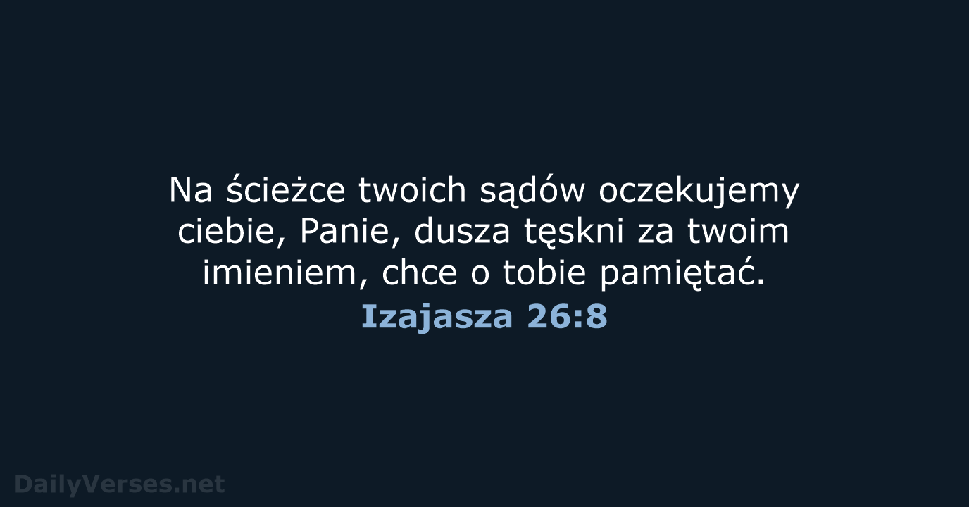 Izajasza 26:8 - BW1975