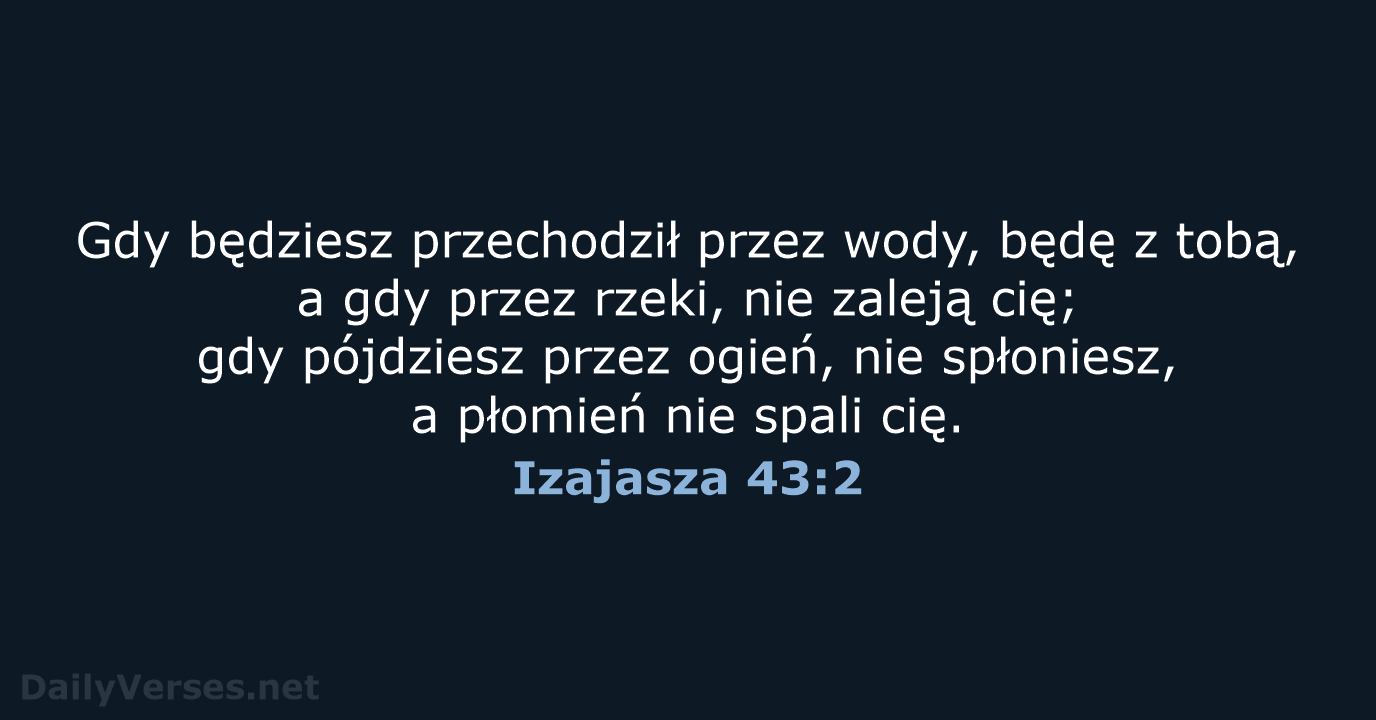 Izajasza 43:2 - BW1975