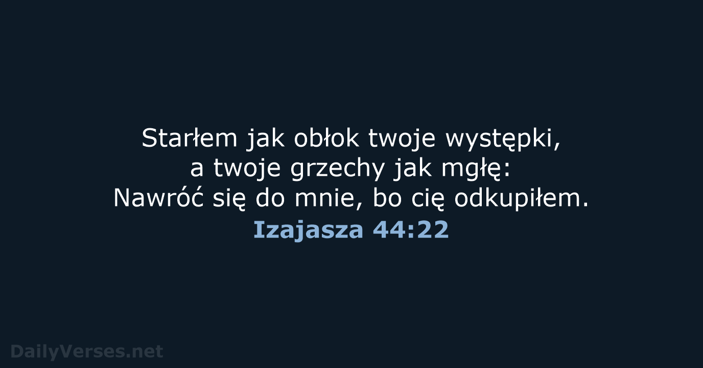 Izajasza 44:22 - BW1975