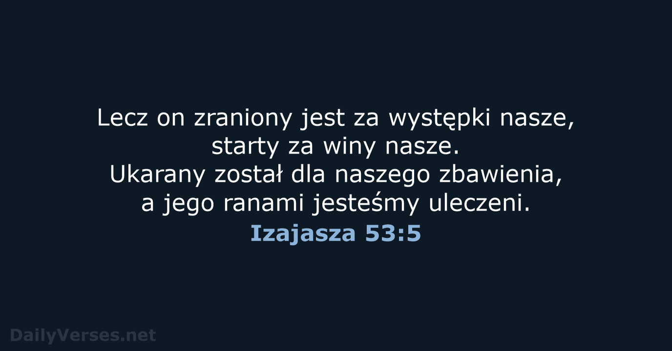 Izajasza 53:5 - BW1975