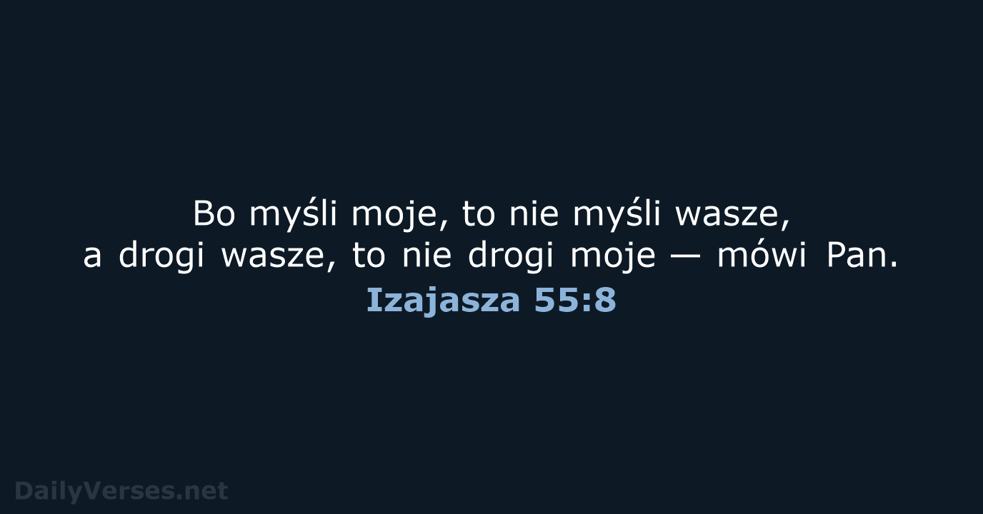 Izajasza 55:8 - BW1975