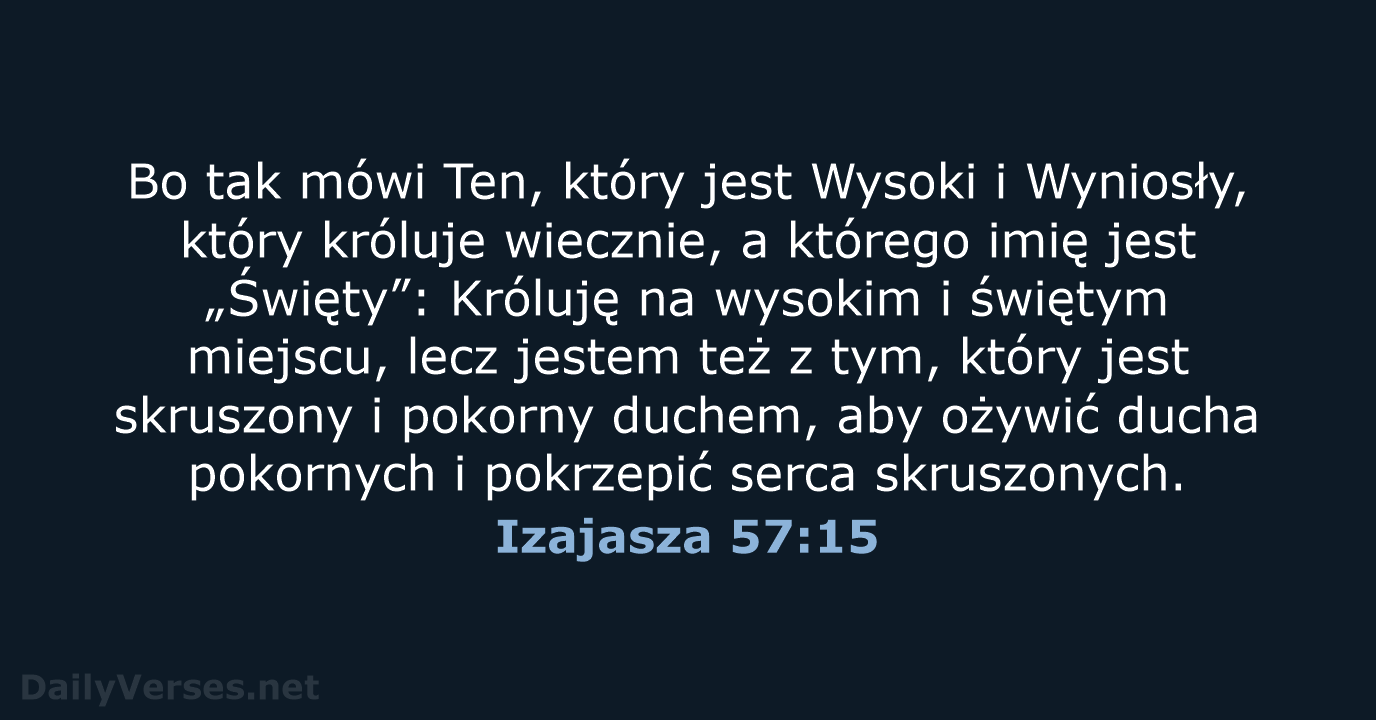 Izajasza 57:15 - BW1975