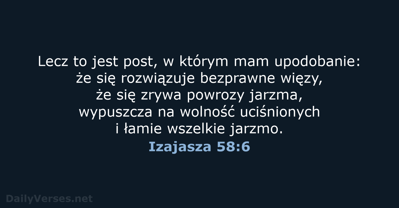 Izajasza 58:6 - BW1975