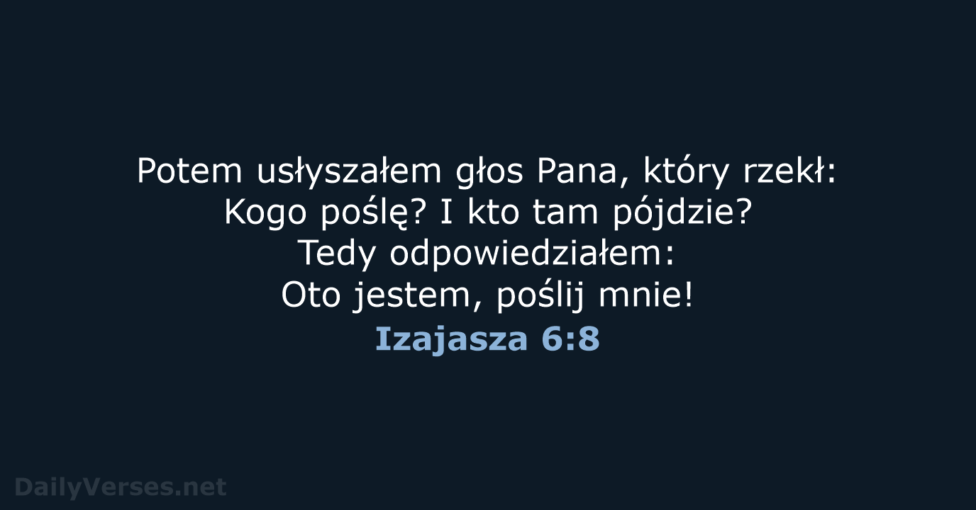 Izajasza 6:8 - BW1975