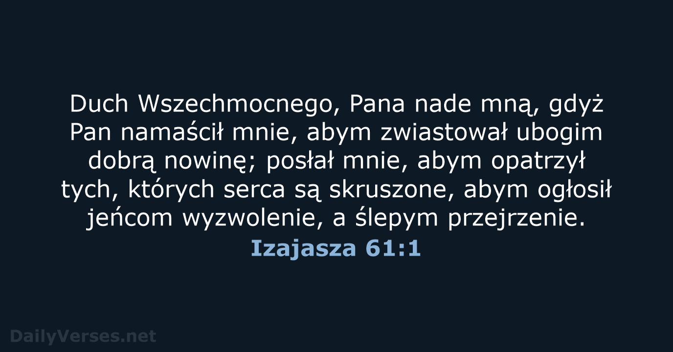 Izajasza 61:1 - BW1975