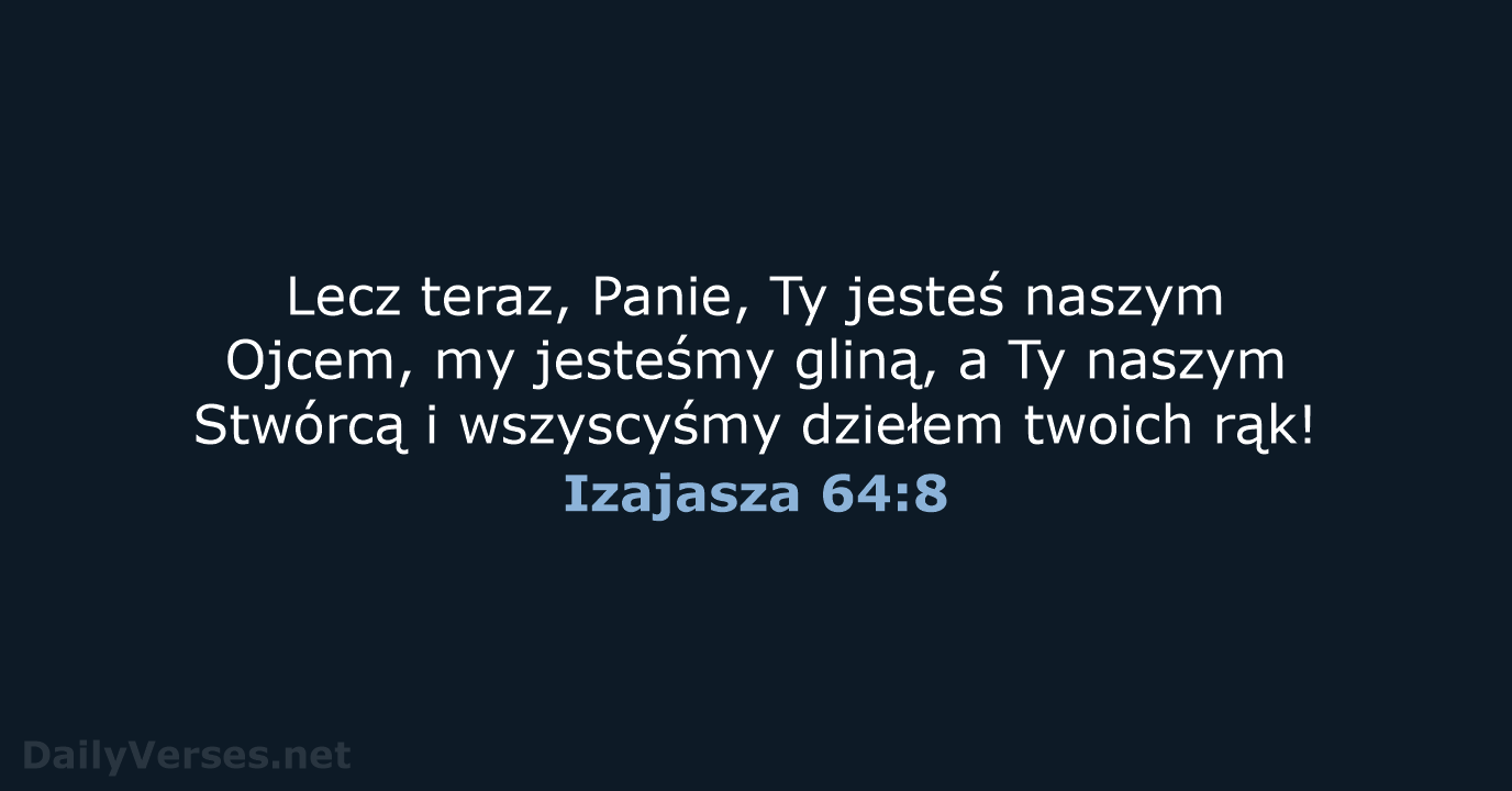 Izajasza 64:8 - BW1975