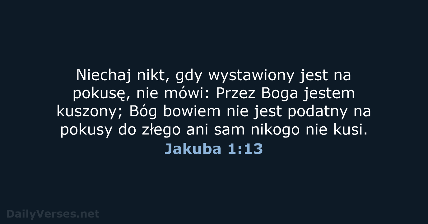 Jakuba 1:13 - BW1975