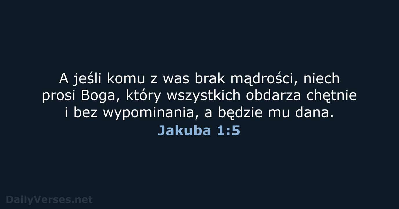 Jakuba 1:5 - BW1975