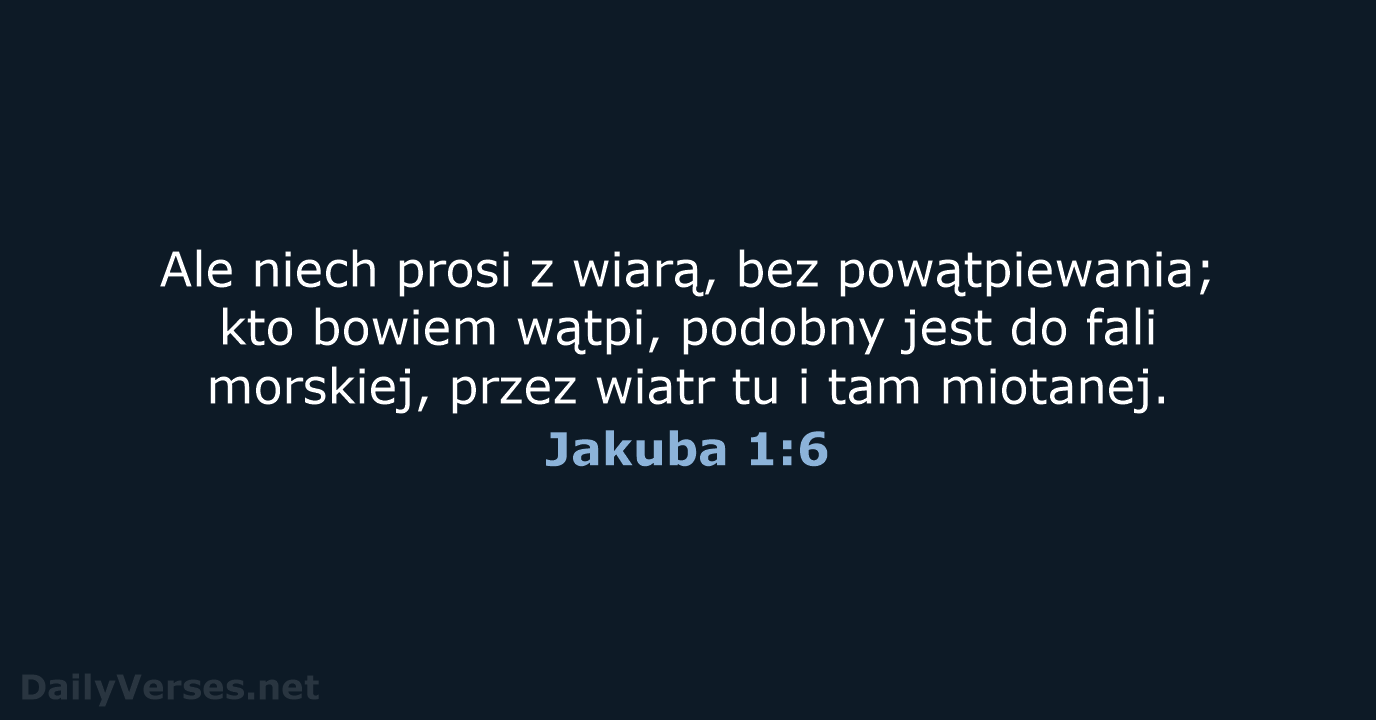 Jakuba 1:6 - BW1975