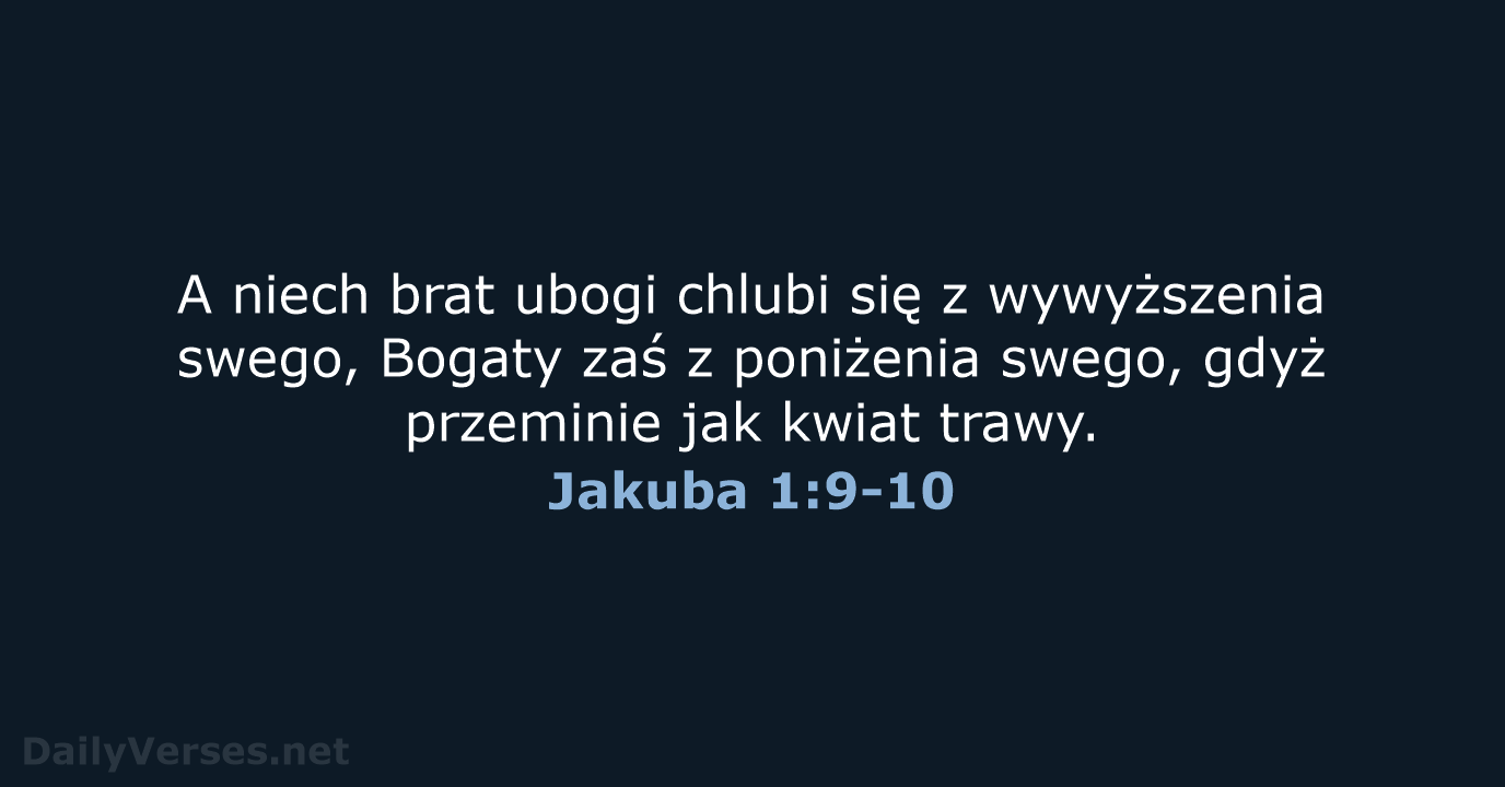 Jakuba 1:9-10 - BW1975