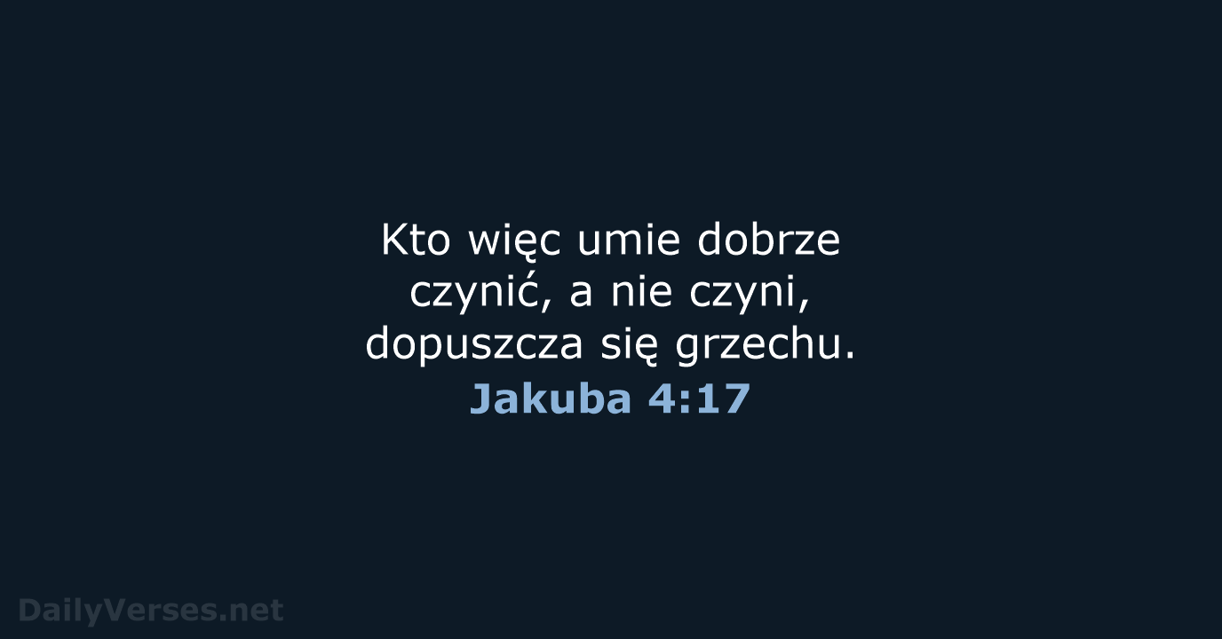 Jakuba 4:17 - BW1975