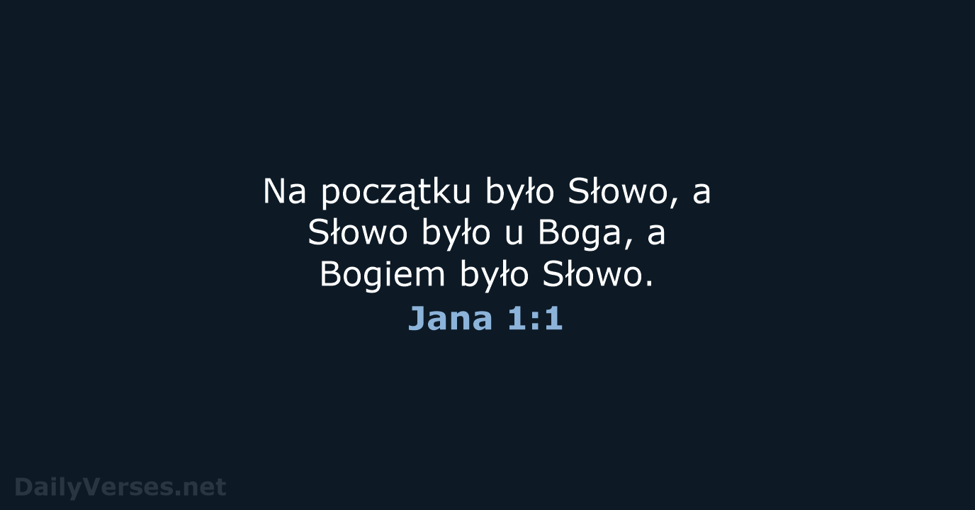 Jana 1:1 - BW1975