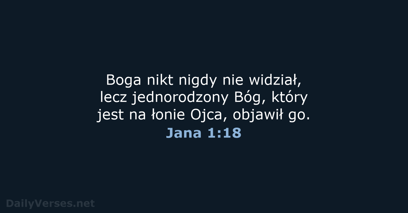 Jana 1:18 - BW1975