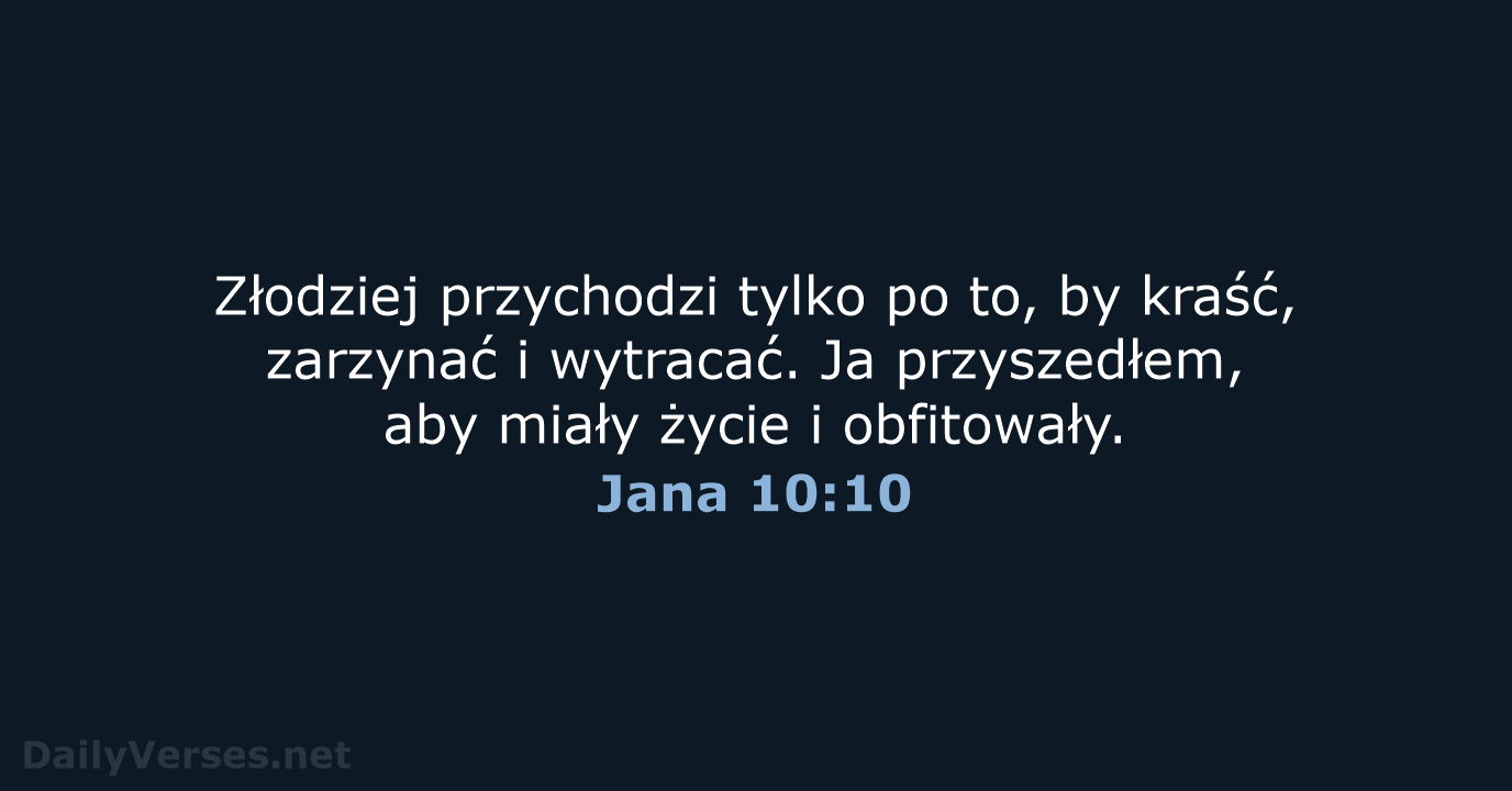 Jana 10:10 - BW1975