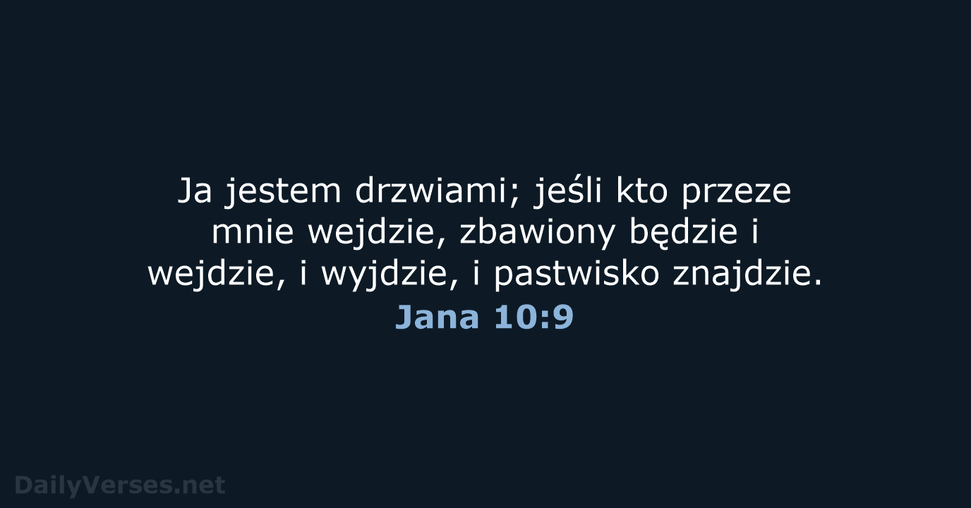 Jana 10:9 - BW1975