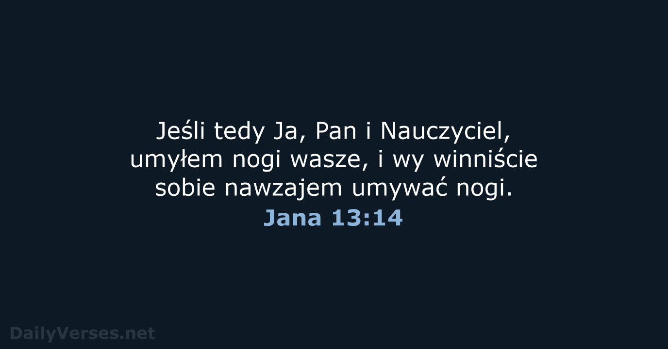 Jana 13:14 - BW1975