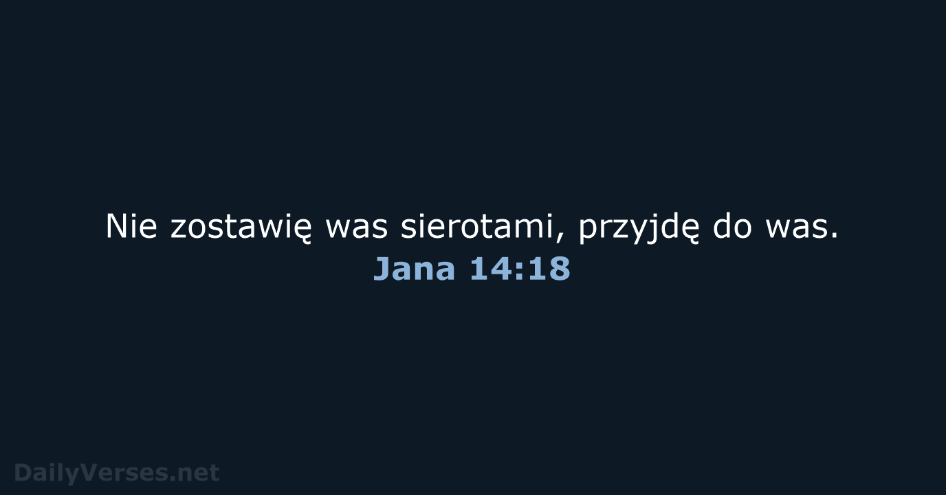 Jana 14:18 - BW1975